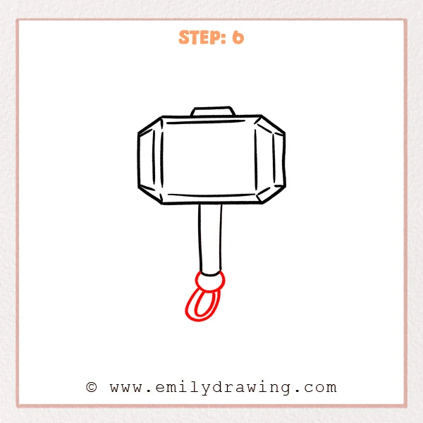 how to draw a thors hammer - Step 6